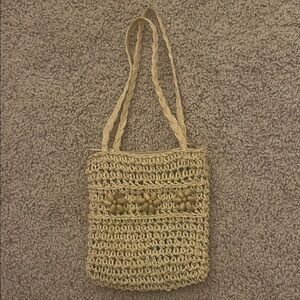 Mini Beige Woven Bag